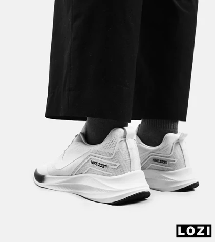 کفش کتانی مردانه و زنانه سفید مشکی Nike air zoom مدل 4543