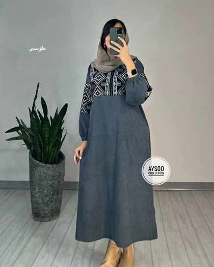 پیراهن مانتویی آتریسا