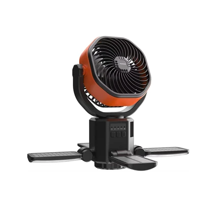 پنکه شارژی و پاوربانک خورشیدی مدل PORODO SUNCHARGE OUTDOOR SOLAR FAN PDLFSTFNBK0G