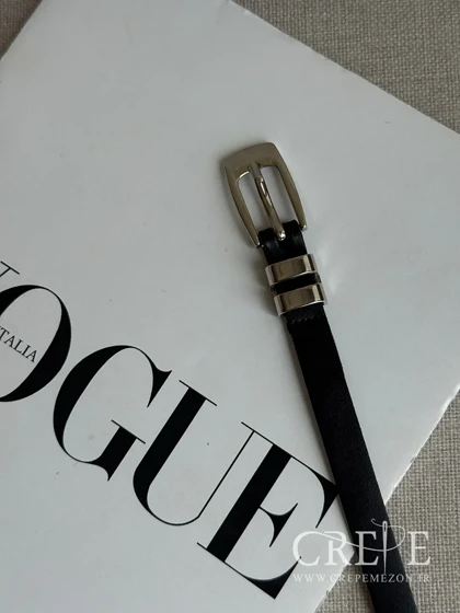 کمربند 1.5 سانت سگک نقره ای