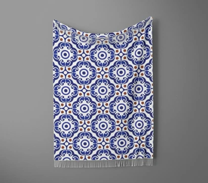 شال مبل ریش دار sofa shawl 138