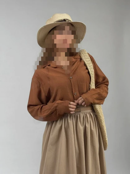 شومیز مانتویی مدل رومینا کد 50252