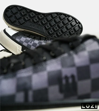 کفش اسنیکرزمشکی خاکستری Amiri Checkered مدل 5987