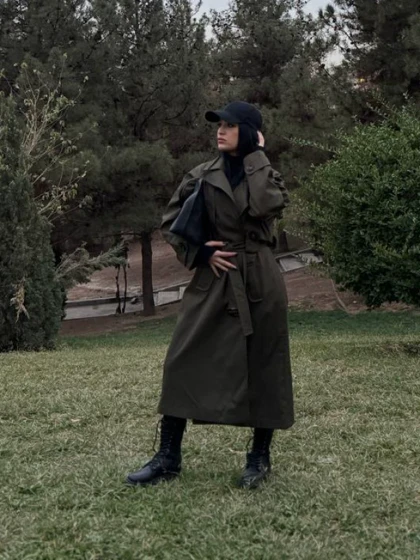 ترنچ کت بلند 7708