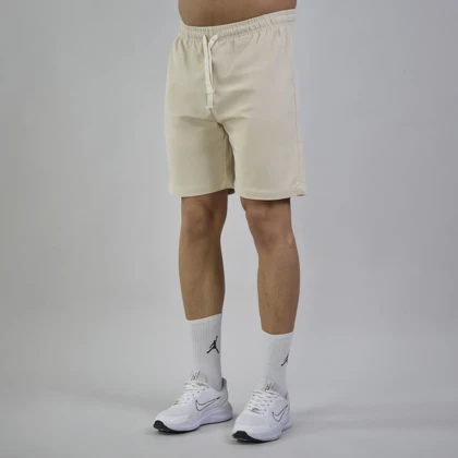 ست رکابی و شلوارک اسپرت بیسیک مدل GF-8301 کرم