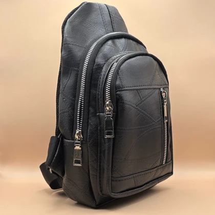 بادی بگ چرم مشکی مدل ساده کد 7