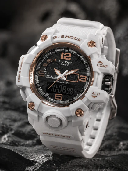ساعت مچی کاسیو جیشاک GA-B001 مردانه سفید شیشه ای Casio-5962-G