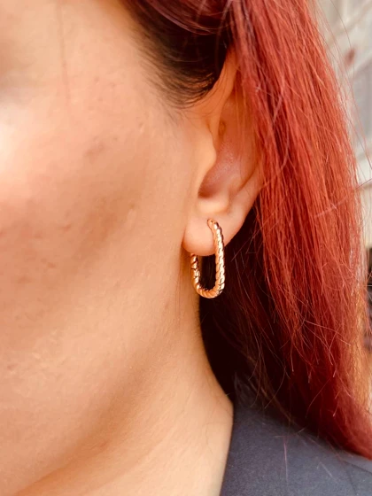 گوشواره ژوپینگ مستطیل پیچ M11