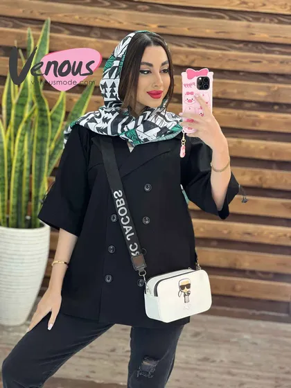 مانتو لینن هشت دکمه