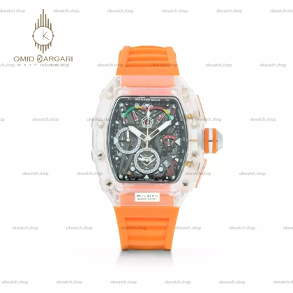 ساعت مچی ریچارد میل کورنوگراف قاب پلاستیکی نارنجی Richard Mille