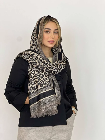 شال پاییزه پلنگی
