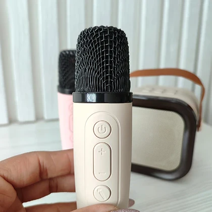 اسپیکر بلوتوثی کارائوکه به همراه دو میکروفون