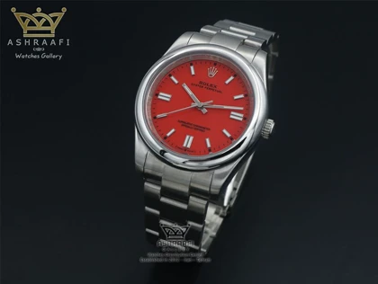ساعت رولکس پرپچوآل صفحه قرمز Rolex Perpetual Coral red 01