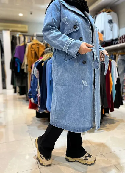 مانتو جین بلند مهدیس کد 8066