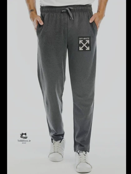 شلوار مردانه ملانژ طرح off
