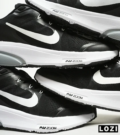 کفش کتانی بزرگ پا مشکی سفید NIKE zoom