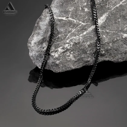 گردنبند مردانه زنجیری Necklace Chain BLACK-2
