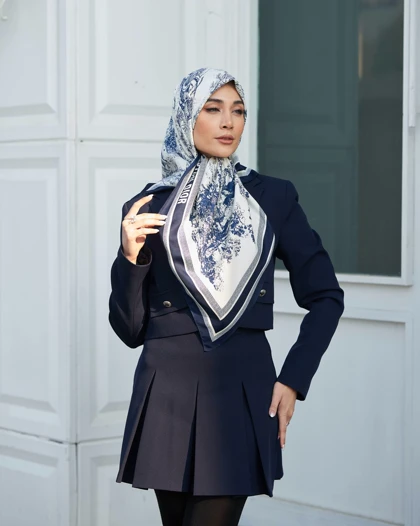 روسری ابریشم توییل قواره 90 30182