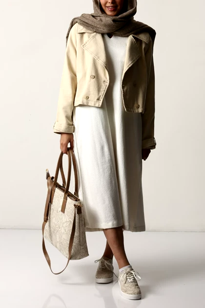 کت کتان آستین رگلان زنانه