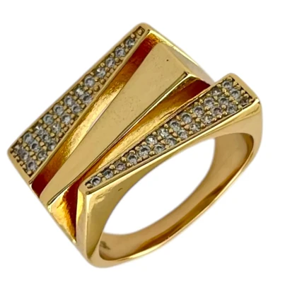 انگشتر زنانه طرح طلا جواهری شیک و خاص ژوپینگ