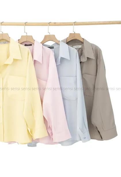 شومیز سیلک پشت پیله کد1005756