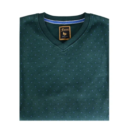 پلیور یقه‌هفت مردانه طرح خال‌خالی