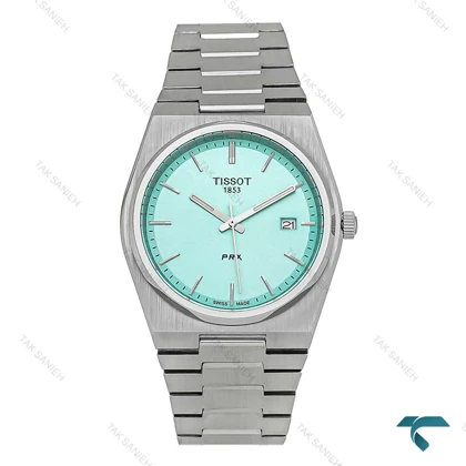 ساعت PRX مردانه تیسوت نقره ای صفحه تیفانی Tissot-8050-G