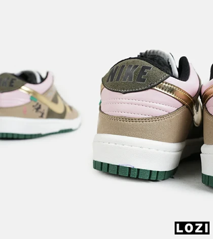 کفش کتانی مردانه و زنانه کرم سبز طلایی نایک NIKE Dunk Low Remastered