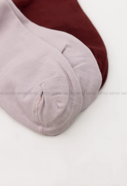 جوراب پلنگ صورتی نیم ساق پنبه کد1004920