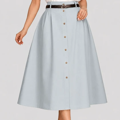 دامن زنانه لینن فری سایز مدل تانیا کد 1027