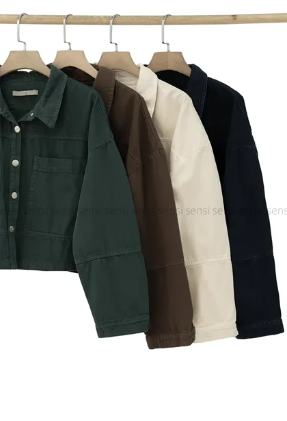 کت کتان کوتاه رنگی کد1004570