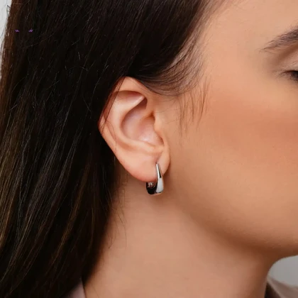 گوشواره مینیمال فراکتال سیلور ژوپینگ