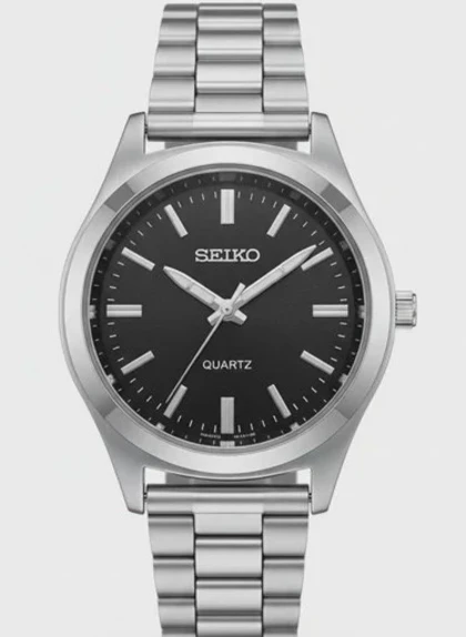 ساعت مردانه برند SEIKO صفحه مشکی ارزان و اقتصادی مدل 1