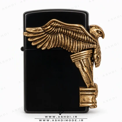 فندک زیپو های کپی مدل طرح عقاب برجسته Embossed Golden Eagle Zippo Lighter