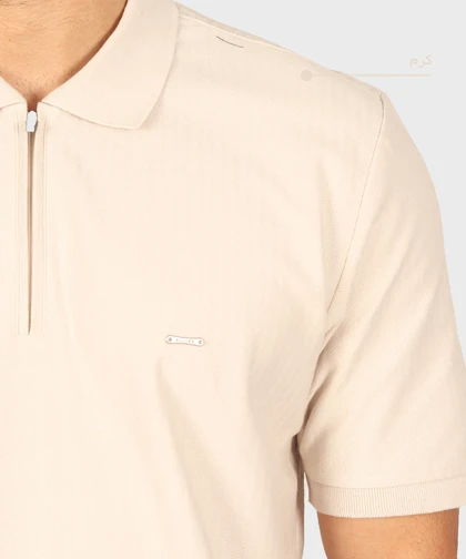 تیشرت نیم زیپ مردانه ساده 0592