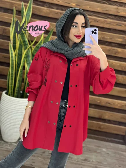 مانتو الیزه طرح دار