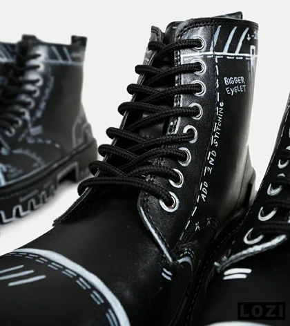 بوت مردانه مشکی BALENCIAGA Sketch مدل 6748