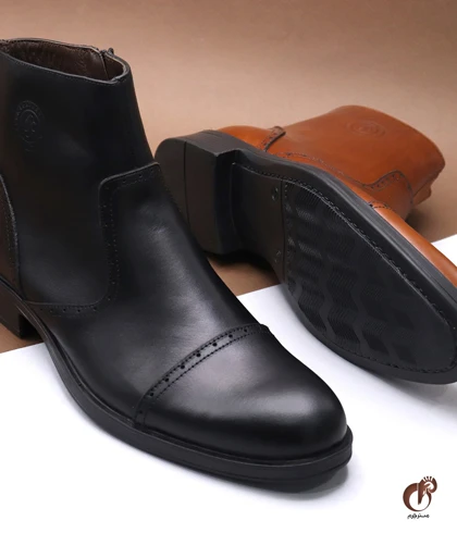 بوت مردانه چرم بدون بند mrch 30020
