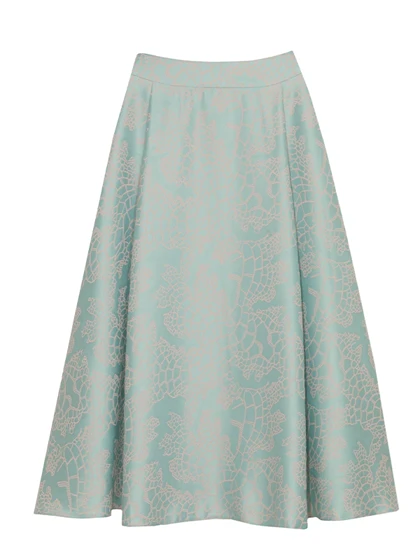 دامن زنانه فون پیلی دار ژاکارد مجلسی 20105