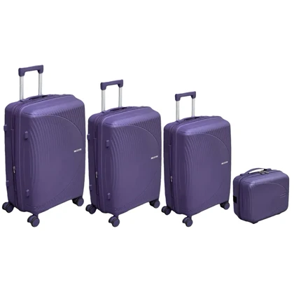 چمدان نشکن مندوزا مدل MENDOZA - MDZ608 SERIES سری 4 عددی (به همراه چمدان آرایشی هدیه)