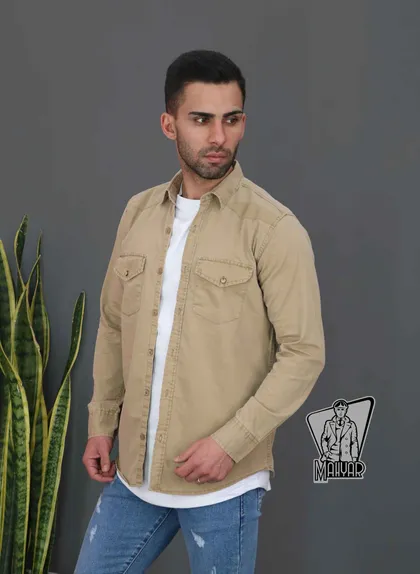 پیراهن مردانه کتان BERSHKA
