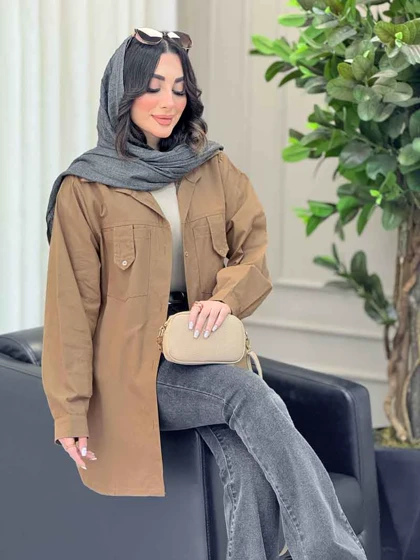 مانتو جیب پاگن برش‌دار