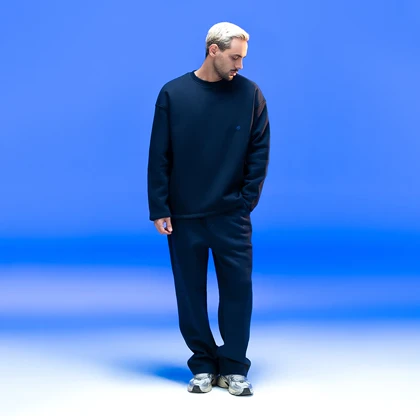 سویشرت سرمه ای زیگ zig مدل Plain کد 457