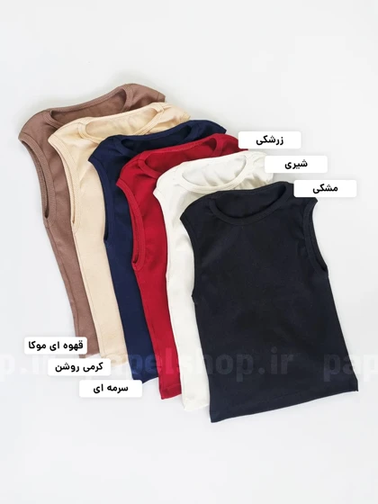 کراپ تاپ کبریتی یقه گرد ساده