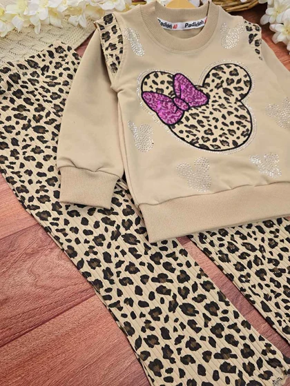 بلوز با شلوار دمپا پلنگی