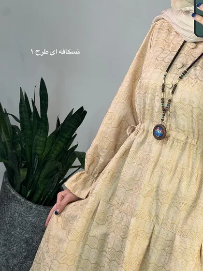 پیراهن خامه دوزی صدف