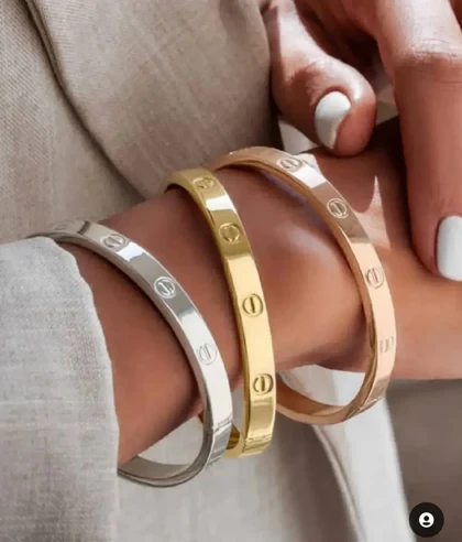 دستبند کارتیه عمری پهن