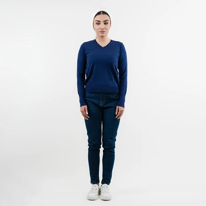 پلیور بافت اسلیم فیت یقه هفت زنانه - 71251350