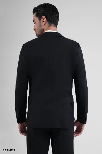 کت تک مردانه نیم آستر لینن سافاری