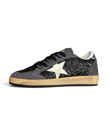 کتانی گلدن گوس بال استار مشکی براقGolden Goose Ball Star Black Glitter